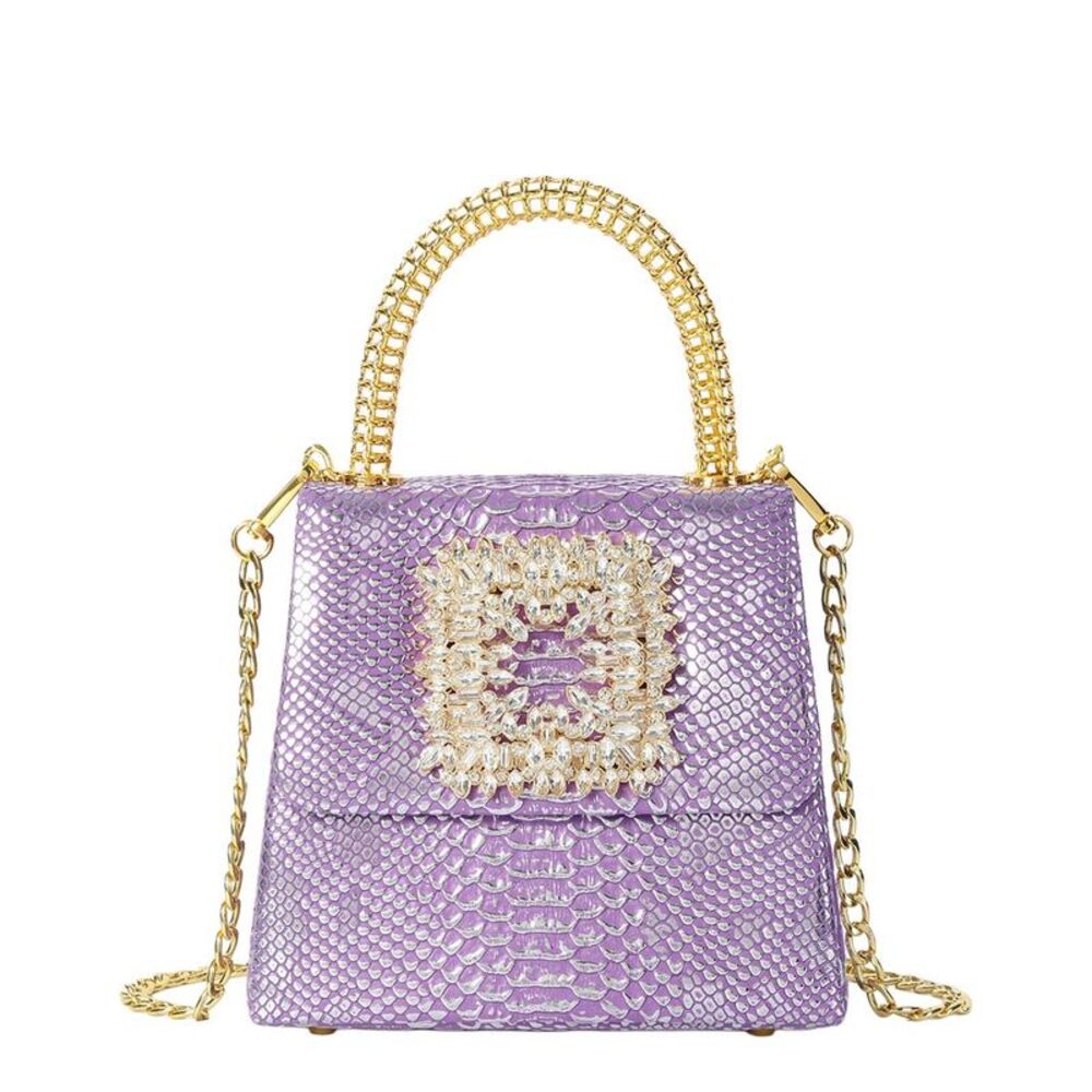 Tiffany & Fred Paris Embossed Mini Leather Satchel, Lilac